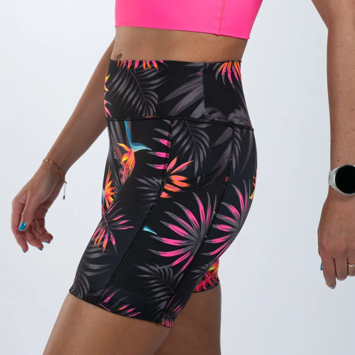 Women's Ltd Run 6" Pulse High-Rise Short - Tropical Magic