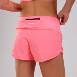 Women's LTD Run 3" Short - Neon Coral