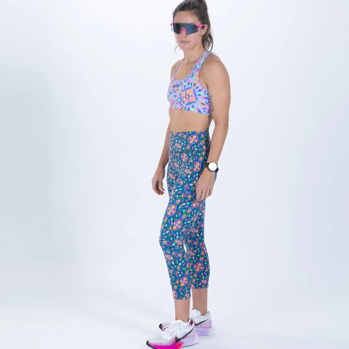 Women's Ltd Run High Rise Capri - Kaleidoscope