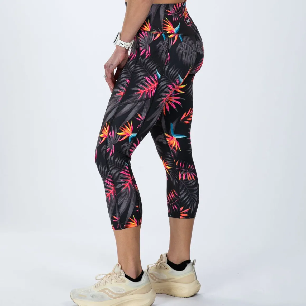 Women's Ltd Run High Rise Capri - Tropical Magic