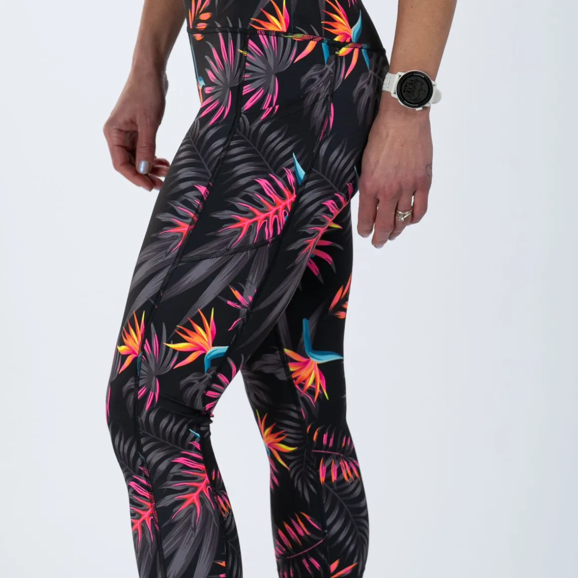 Women's Ltd Run High Rise Capri - Tropical Magic