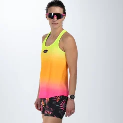 Women's Ltd Run Singlet - Tropical Magic