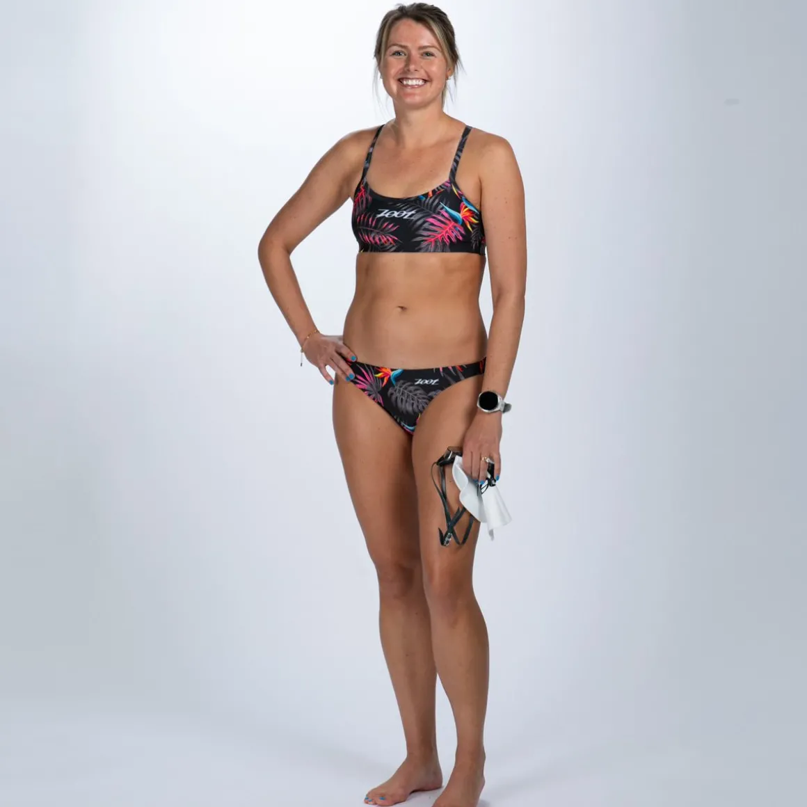 Women's Ltd Swim Racerback Bikini Top - Tropical Magic