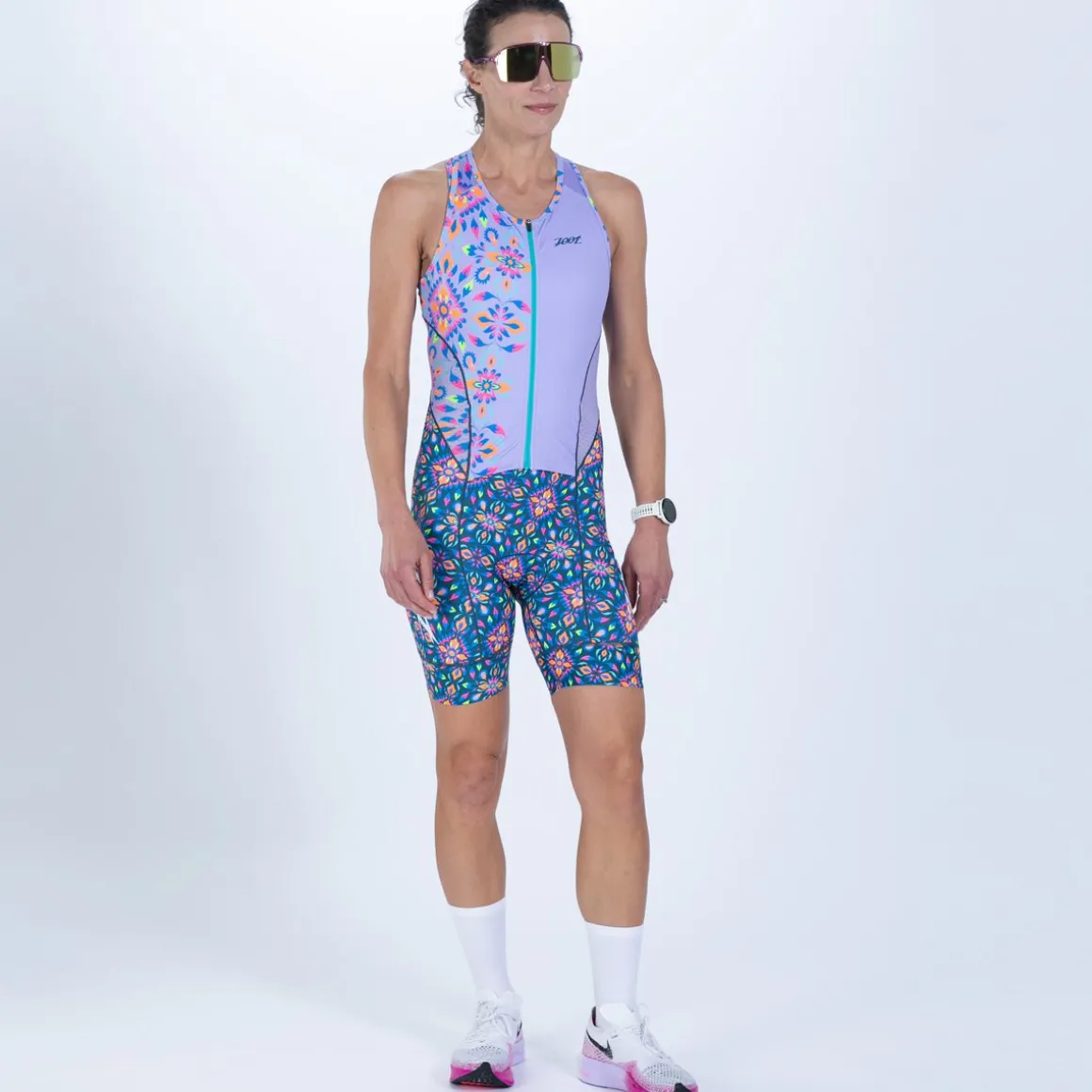 Women's Ltd Tri Slvs Fz Racesuit - Kaleidoscope
