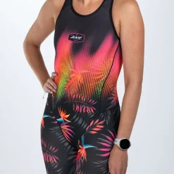 Women's Sprint Tri Hyperglide Open Back Racesuit - Tropical Magic