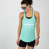 Women's Swim Bike Run Racerback Tank - Mint