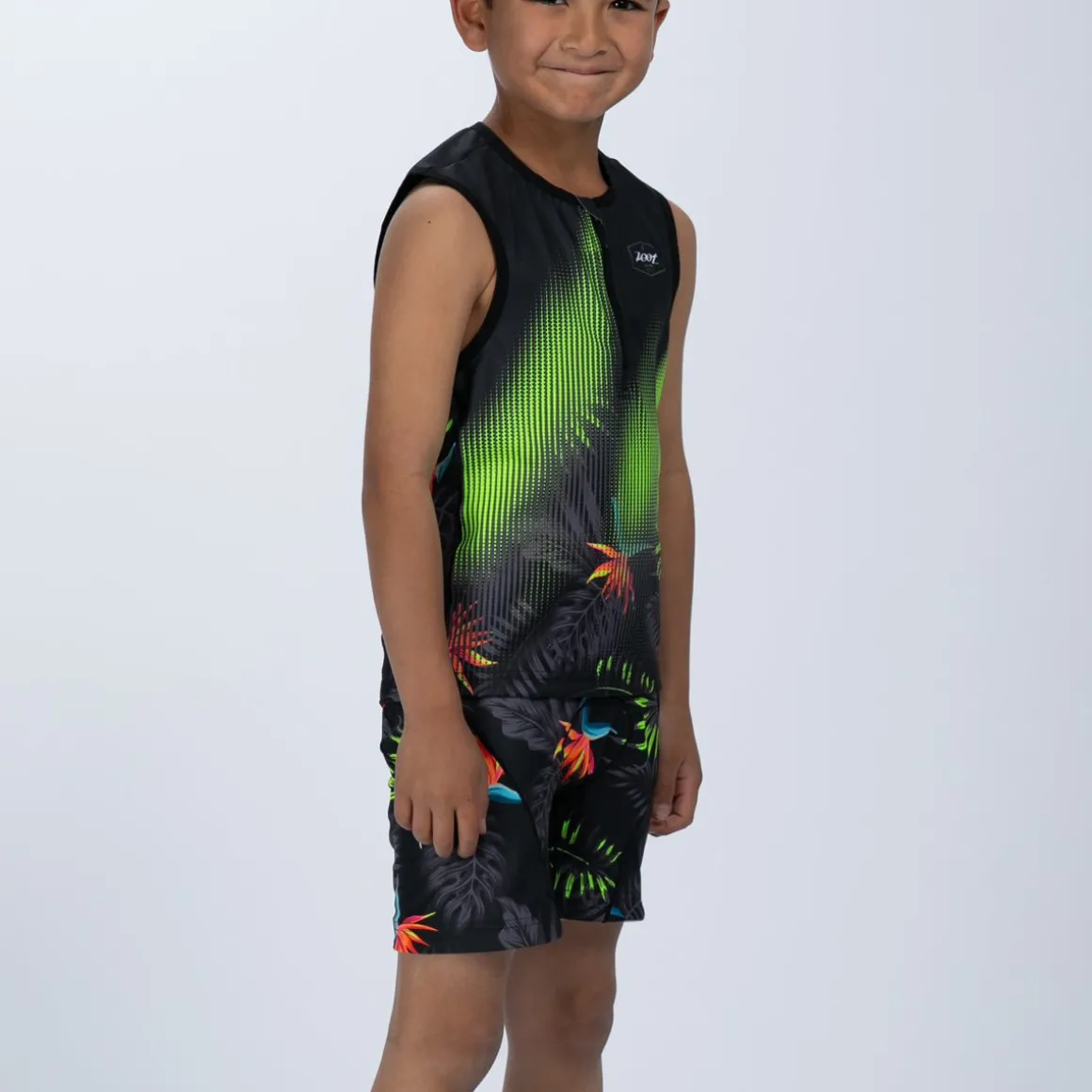 Youth Ltd Tri Protégé Short - Tropical Magic Green